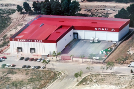Vista aérea de las Instalaciones de Cárnicas Grau en 2004